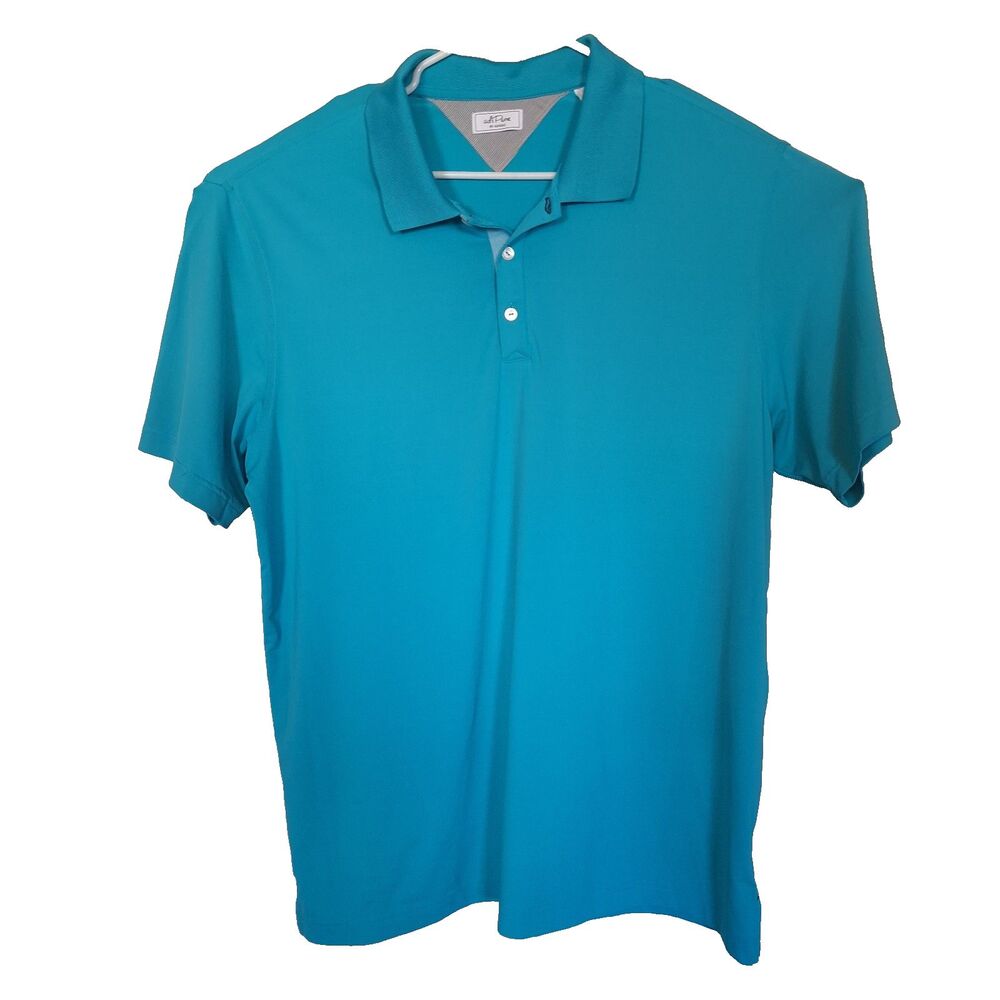 Adidas Adipure Climalite Turquoise Tennis Polo Shirt Mens Large Golf